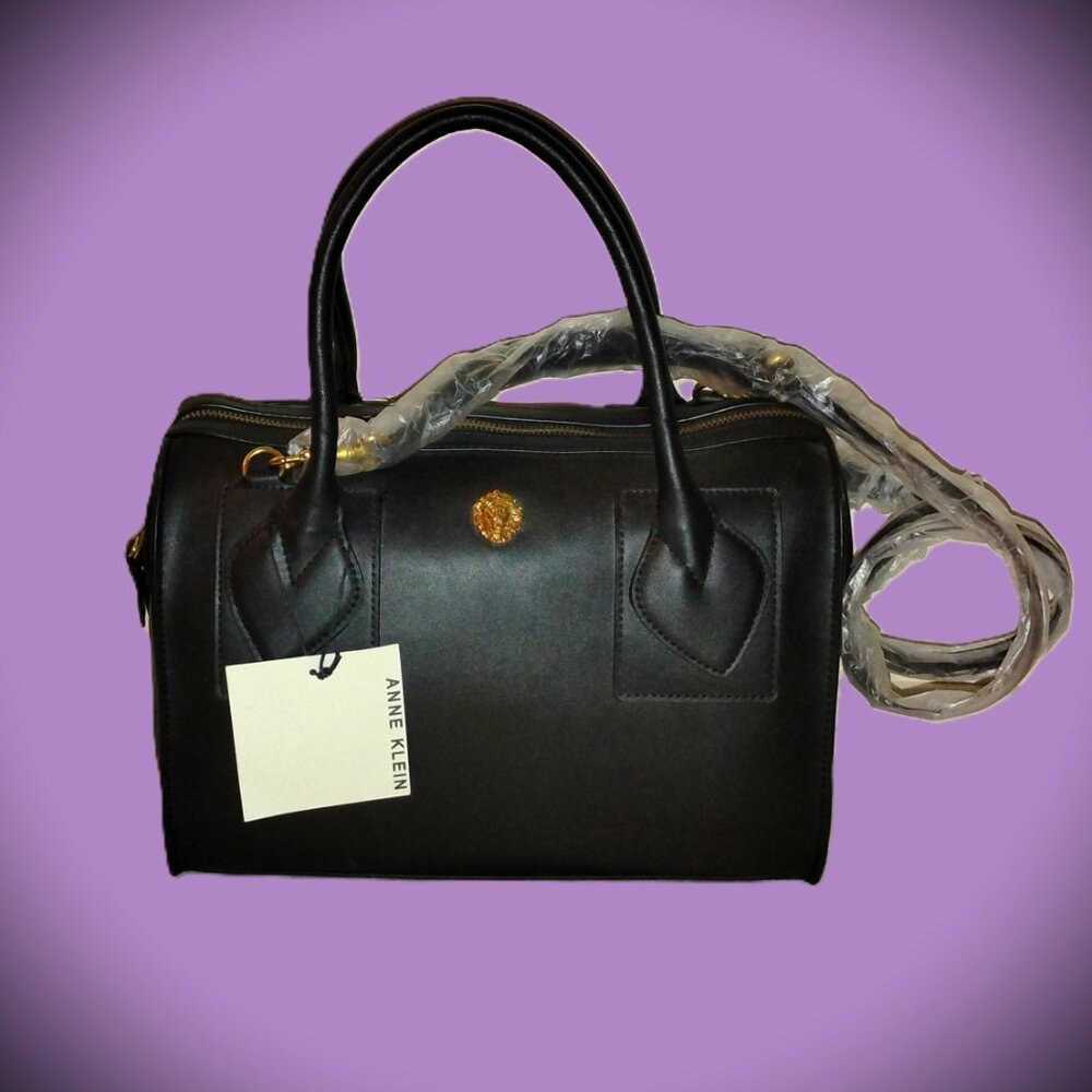 Anne Klein Black Bey Satchel